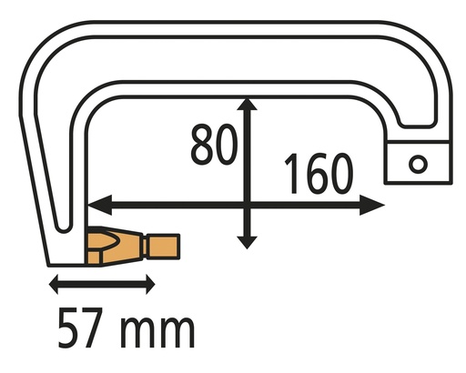 [051065] GYS RC1 ARM (160x80mm) WITH CAP (x2)