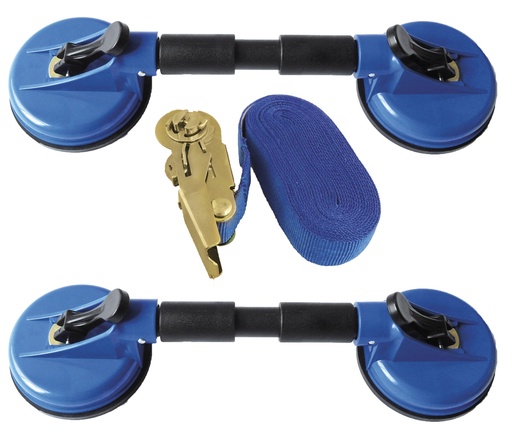 [051966] GYS SET OF 2 WINDSCREEN SUCTION CUPS & STRAP