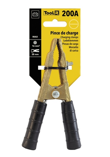 [053403] GYS BRASS CLAMP 200A - BLACK SLEEVE - Bulk