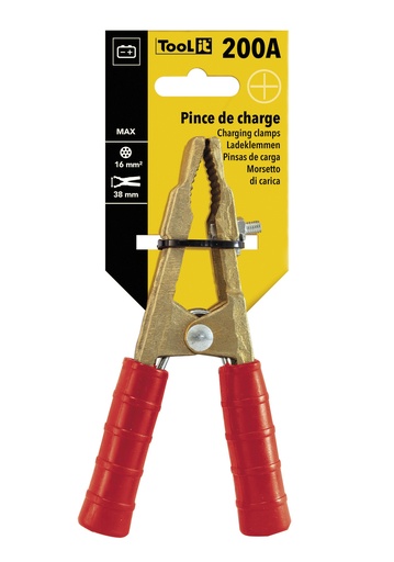 [053502] GYS BRASS CLAMP 200A - RED SLEEVE - Bulk