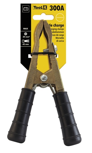 [053601] GYS BRASS CLAMP 300A - BLACK SLEEVE - Bulk
