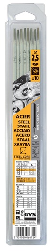 [066724] GYS 10 BASIC ELECTRODES E7018 - Ø2.5 (BLISTER)