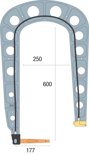 [067165] GYS INSULATED G10 ARM WITH WALL BRACKET