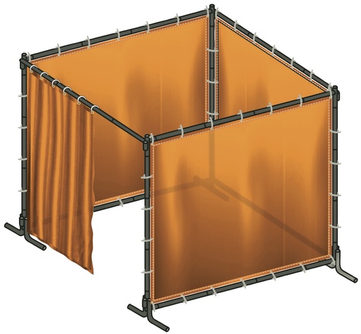 [075351] GYS WELDING BOOTH OPTICAB 240.O - ORANGE CE (4 screens 2.4x1.8m)