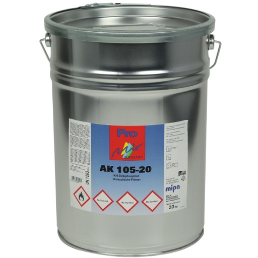 [105819005S] Mipa AK 105-20 Synthetic Zinc Primer RAL 9005 Black (20LT)