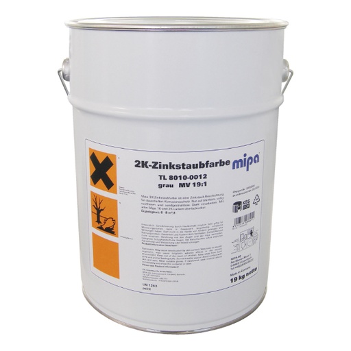 [142680000] Mipa 2K-Zinkstaubfarbe Epoxy Zinc Primer (19KG)