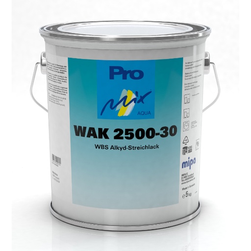 [158450000] Mipa WAK 2500-30 WBS Synthetic Topcoat Satin Matt (3.75KG)