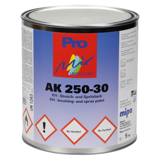 [171650000] Mipa AK 250-30 Synthetic Topcoat Satin Matt (3.75KG)