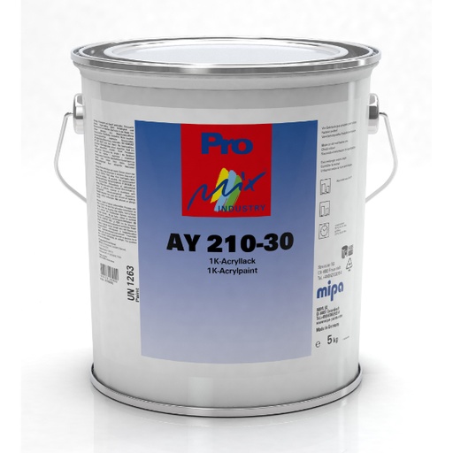 [177850000] Mipa AY 210-30 1K Acrylic Topcoat Satin Matt (3.75KG)