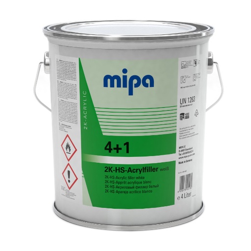 [228540003] Mipa 4+1 Acrylfiller 2K HS White (4LT)