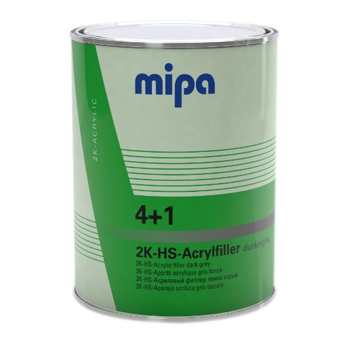 [228540005M] Mipa 4+1 Acrylfiller HS Dark Grey 4L Paddle Suitable (4LT)