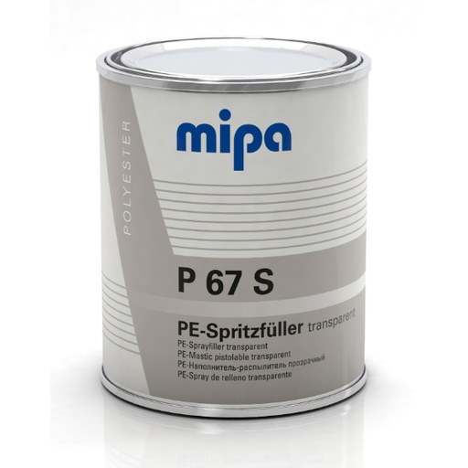 [287710000] Mipa P67s Transparent Bodyfiller Incl. Hardener (1KG)