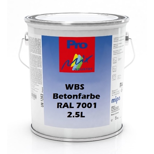 [687277001] Mipa WBS Betonfarbe RAL 7001 2.5L (1ITEM)