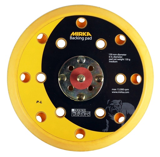 [8295292111] Mirka Backing Pad 150mm 5/16 Grip 6H Medium"
