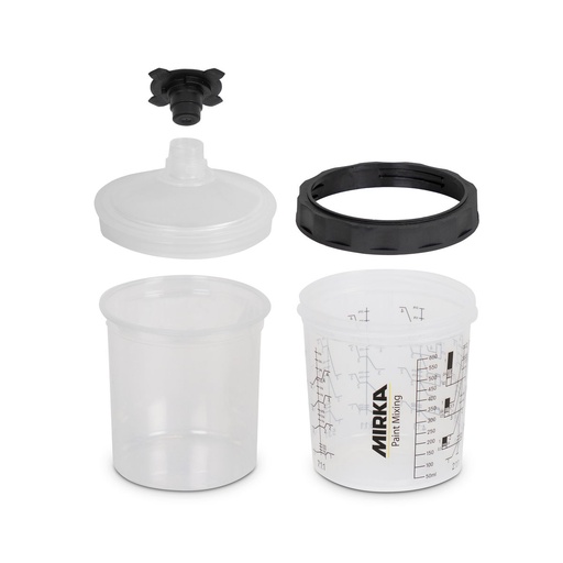 [9190170400] Mirka Paint Cup System 400ml, Filter Lid 125Âµm, 50/pack