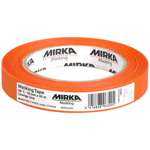 [9191241801] Mirka Masking Tape 90°C Orange Line 18mmx45m, 48/Pack