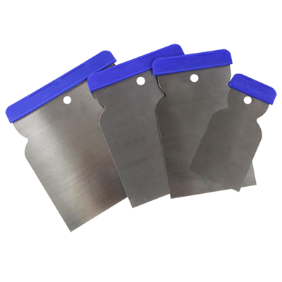 [61513] PUTTY KNIVES steel - set of 4 widths