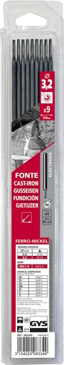[083349] GYS 9 CAST IRON ELECTRODES - Ø3.2 (BLISTER)
