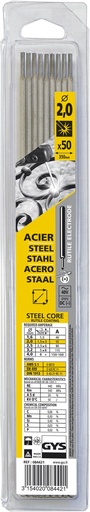 [084421] GYS 50 RUTILE ELECTRODES - STEEL - Ø2.0 (BLISTER)