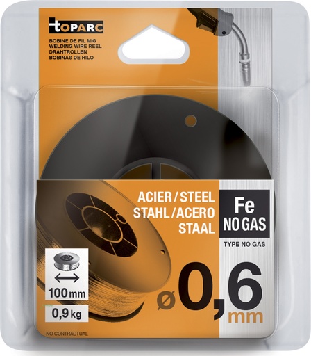 [086425] GYS MAG CORED WIRE NO GAS  Ø0.6 - PLASTIC  S100 0.9kg - E71T-GS