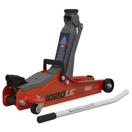 [1020LE] Sealey Low Profile Short Chassis Trolley Jack 2 Tonne - Red
