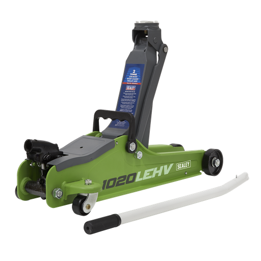 [1020LEHV] Sealey Low Profile Short Chassis Trolley Jack 2 Tonne - Green