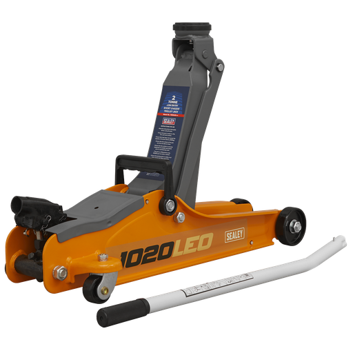 [1020LEO] Sealey Low Profile Short Chassis Trolley Jack 2 Tonne - Orange