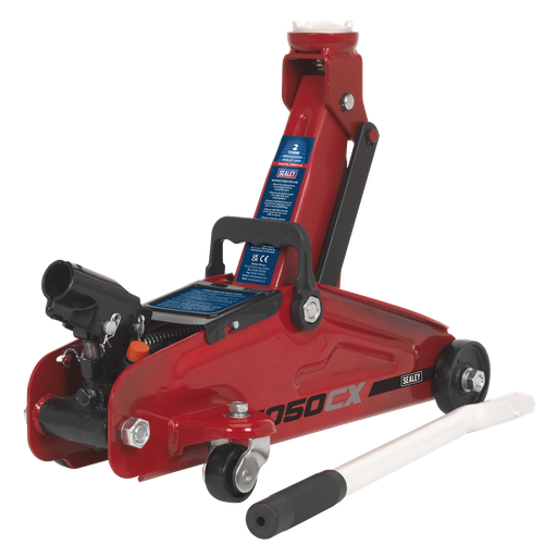 [1050CX] Sealey Short Chassis Trolley Jack 2 Tonne