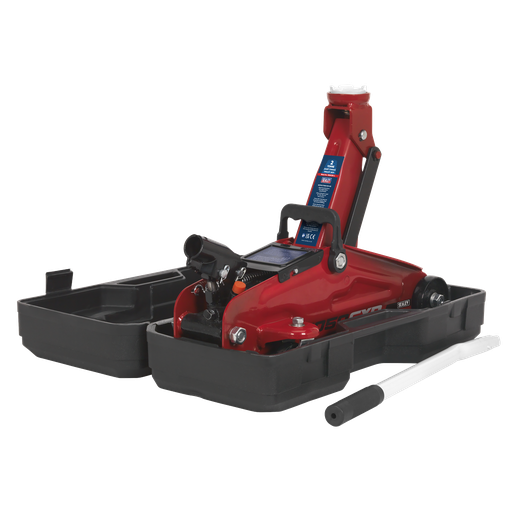 [1050CXD] Sealey Short Chassis Trolley Jack with Storage Case 2 Tonne