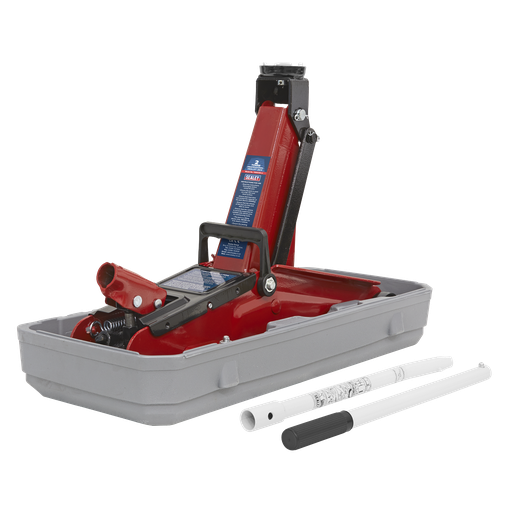[1100CXD] Sealey Short Chassis Trolley Jack with Storage Case 2 Tonne