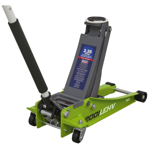 [2001LEHV] Sealey Low Profile Rocket Lift Trolley Jack 2.25 Tonne - Green