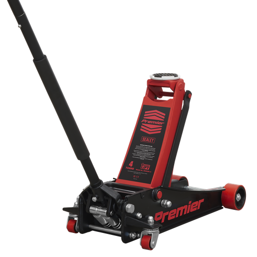[4040AR] Sealey Premier Low Profile Trolley Jack with Rocket Lift 4 Tonne - Red