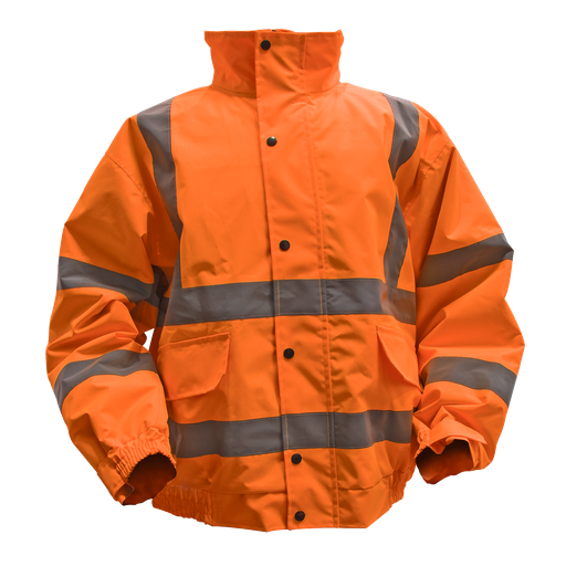 [802XLO] Sealey Worksafe® Hi-Vis Orange Jacket with Quilted Lining, Elasticated Waist & Cuffs - X-Large
