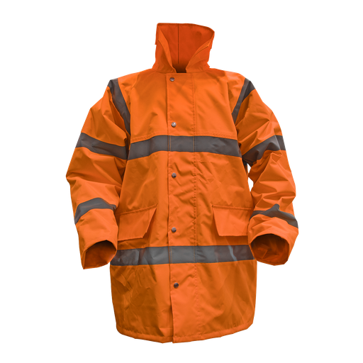 [806XXLO] Sealey Worksafe® Hi-Vis Orange Jacket with Quilted Lining - XX-Large
