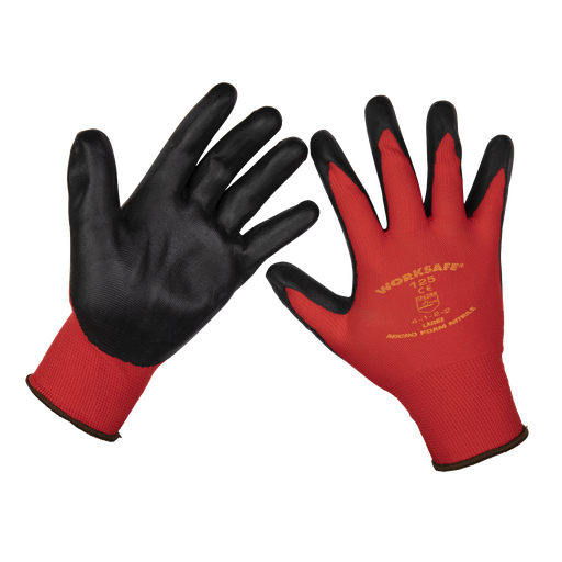 [9125L/B120] Sealey Worksafe® Nitrile Foam Gloves, Large - Pack of 120 Pairs