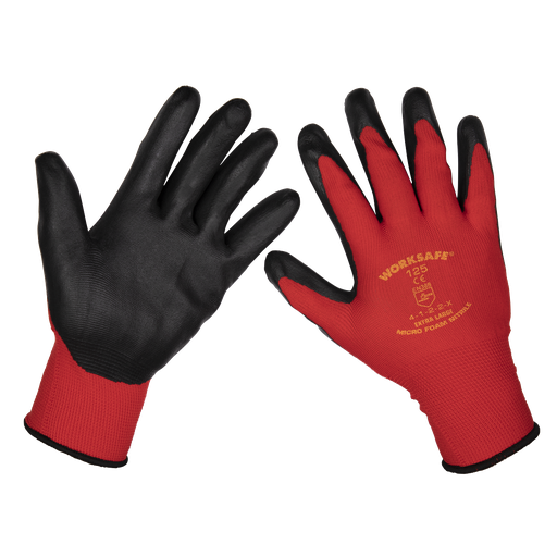 [9125XL/B120] Sealey Worksafe® Nitrile Foam Gloves, X-Large - Pack of 120 Pairs