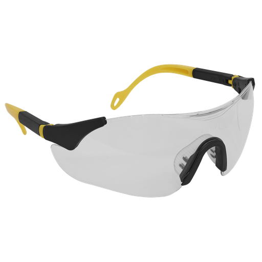 [9208] Sealey Worksafe® Sports Style Clear Safety Glasses with Adjustable Arms