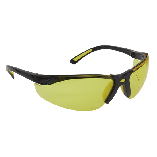 [9215] Sealey Worksafe® Zante Style Amber Lens Safety Glasses with Flexi Arms