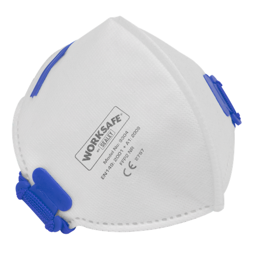 [9304/3] Sealey Worksafe® Fold Flat Mask FFP2 - Pack of 3