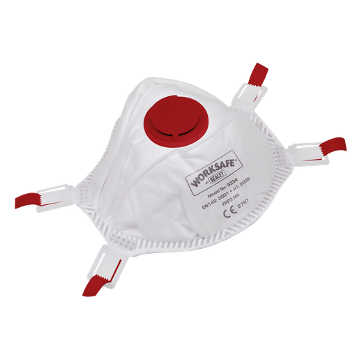 [9334/3] Sealey Worksafe® FFP3 Valved Cup Mask - Pack of 3