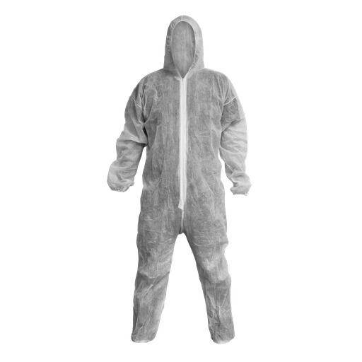 [9601L] Sealey Worksafe® Disposable Coverall, White - Large