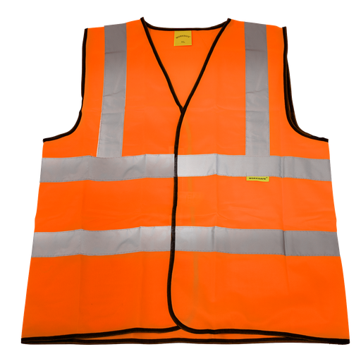 [9812XXL] Sealey Worksafe® Hi-Vis Orange Waistcoat - XX-Large