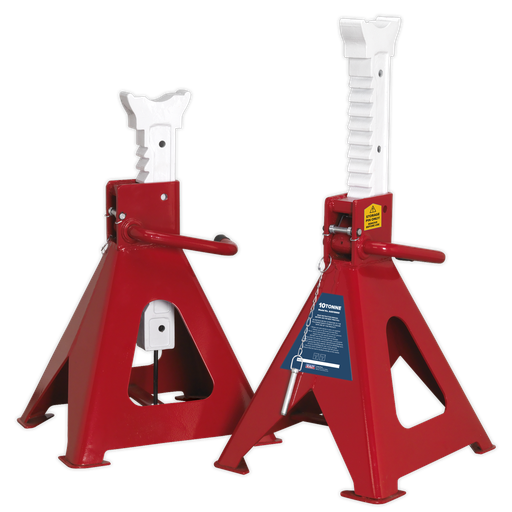 [AAS10000] Sealey Auto Rise Ratchet Axle Stands (Pair) 10 Tonne Capacity per Stand