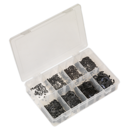 [AB012ER] Sealey E-Clip Retainer Assortment 800pc Metric