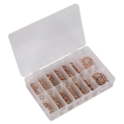 [AB027CW] Sealey Diesel Injector Copper Washer Assortment 250pc