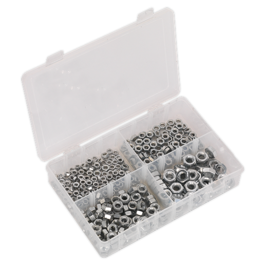 [AB028SN] Sealey Steel Nut Assortment M5-M10 370pc