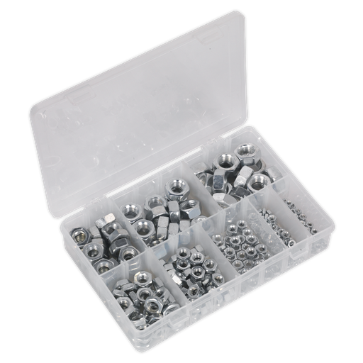 [AB046SN] Sealey Steel Nut Assortment M4-M16 255pc