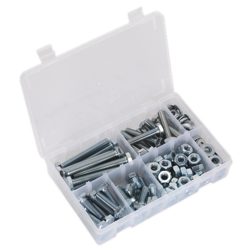 [AB052SNW] Sealey High Tensile Setscrew, Nut & Washer Assortment M10 150pc