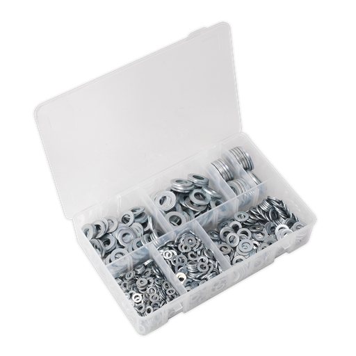 [AB055WA] Sealey Flat Washer Assortment M5-M16 Form A 1070pc