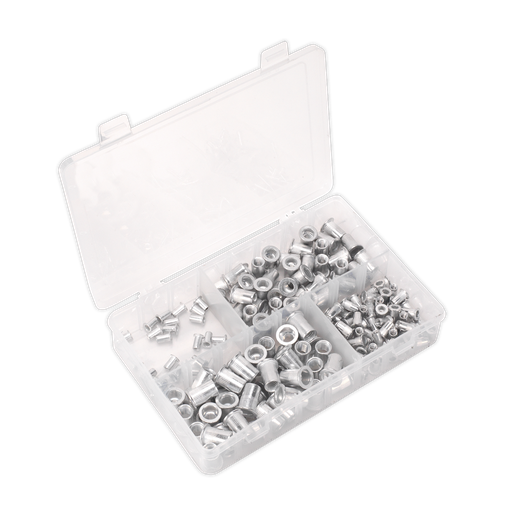 [AB073TI] Sealey Threaded Insert (Rivet Nut) Splined Assortment M4-M8 200pc